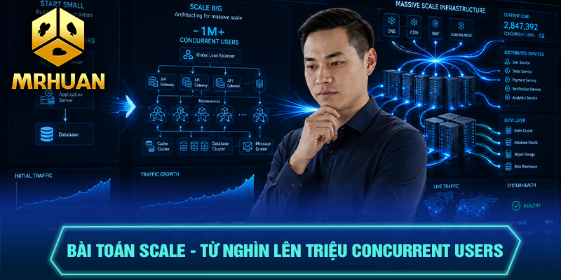 Bài toán scale - Từ nghìn lên triệu concurrent users