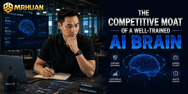 The competitive moat of a well-trained AI brain
