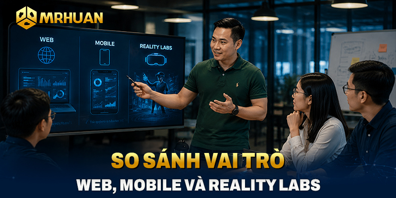 So sánh vai trò Web, Mobile và Reality Labs