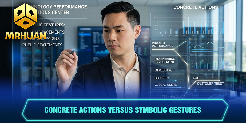 Concrete actions versus symbolic gestures