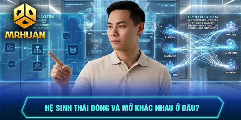 Hệ sinh thái đóng và mở khác nhau ở đâu?