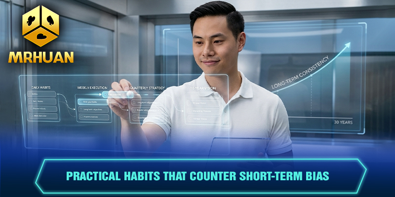 Practical habits that counter short-term bias