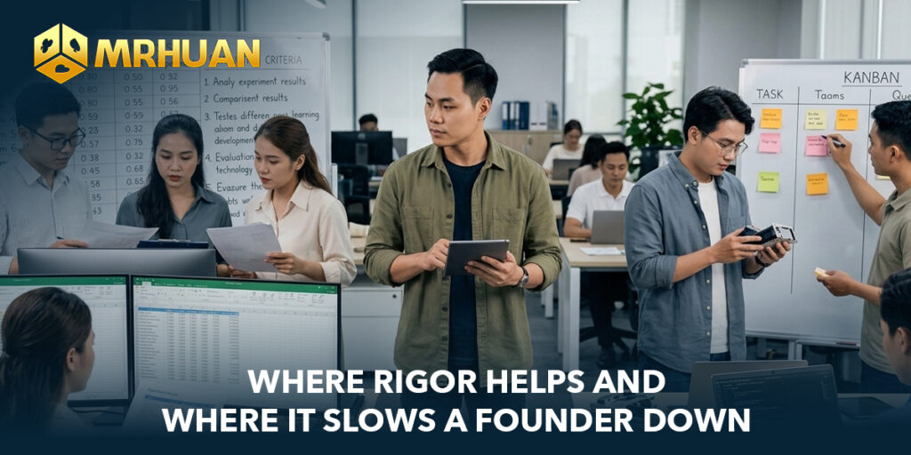 Where rigor helps and where it slows a founder down