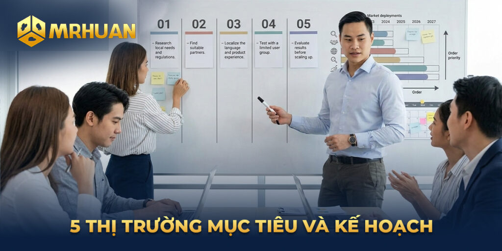 5 thị trường mục tiêu và kế hoạch