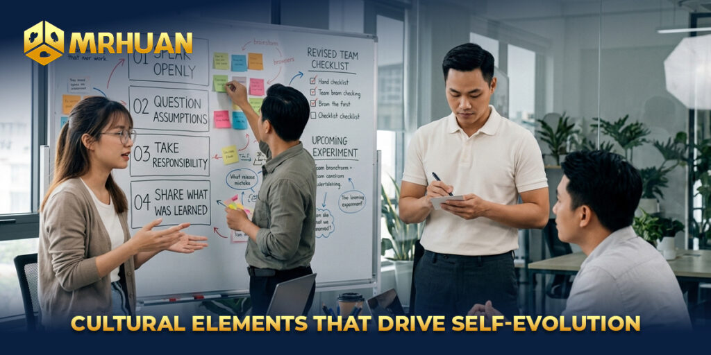 Cultural elements that drive self-evolution