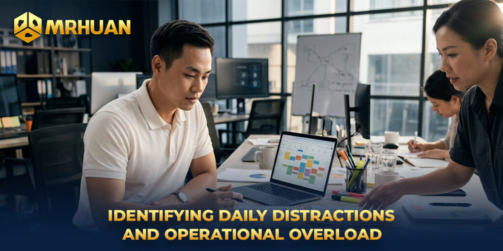 Identifying daily distractions and operational overload